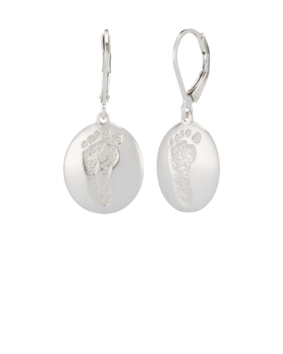 Earrings Footprint White Gold Keepsake